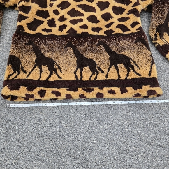 Vintage Fleece Jacket Giraffe Print Womens Small - Picture 3 of 6